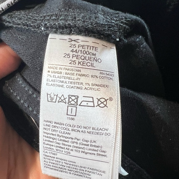 NWT 25P Banana Republic Stretch Cotton High-Rise Skinny Ankle Black Denim Jeans - Picture 11 of 14